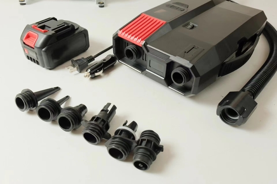 پمپ انفلاسیون Dc 12v با صفحه نمایش دیجیتال و 6 نوزل لوازم جانبی