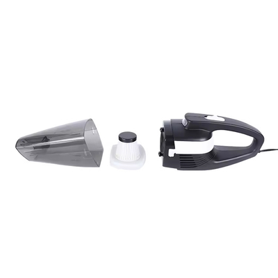 جاروبرقی دستی ماشین DC12V با چراغ روشن کننده سیگار LED پلاستیکی سیاه
