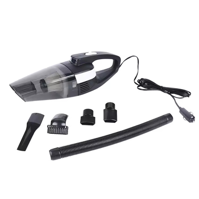جاروبرقی دستی ماشین DC12V با چراغ روشن کننده سیگار LED پلاستیکی سیاه