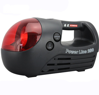 کمپرسور هوا قابل حمل سیاه و قرمز برای ماشین سه در یک نوع 12v 280 Psi