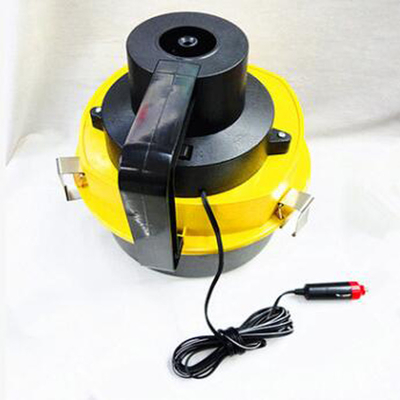 جارو برقی زرد قابل حمل ABS DC12v برای استفاده از ماشین با انعطاف پذیر خیس و خشک