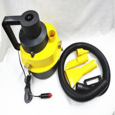 جارو برقی زرد قابل حمل ABS DC12v برای استفاده از ماشین با انعطاف پذیر خیس و خشک