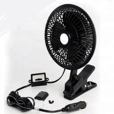 فن پلاستیکی خنک کننده مشکی ماشین 12v / 24v با نیمه محافظ فلز محافظ