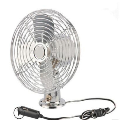 فن خنک کننده مینی برقی اتومبیل 6 اینچی با تابش 12v / 24v در رنگ نقره ای