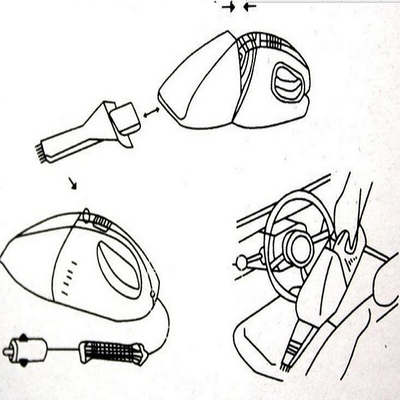 جارو برقی قابل شارژ قابل حمل وسیله نقلیه دی سی 12v با گواهینامه Ce Rohs