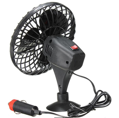 مینی فن ماشین پلاستیکی سیاه DC 12V کولر فن ماشین با روشن کننده سیگار