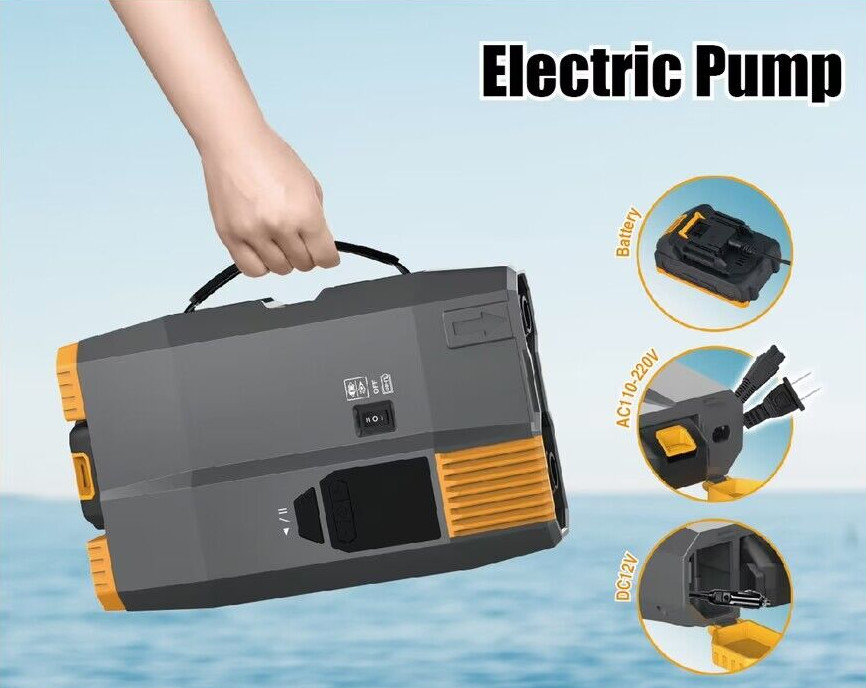 پمپ سوپ الکتریکی 12 ولت با باتری و AC110V-220V کار طولانی مدت 20psi با صفحه نمایش