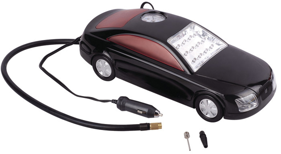 قیمت خوب 3 در 1 اتومبیل کمپرسور هوای پلاستیکی سریع شکل DC12V با چراغ LED برای تورم تایر آنلاین